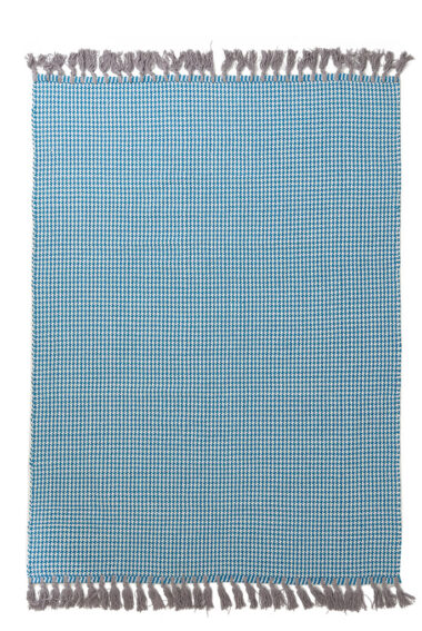 Χαλί Urban Cotton Kilim Houndstooth Caribbean Sea Royal Carpet - 160 x 230 cm